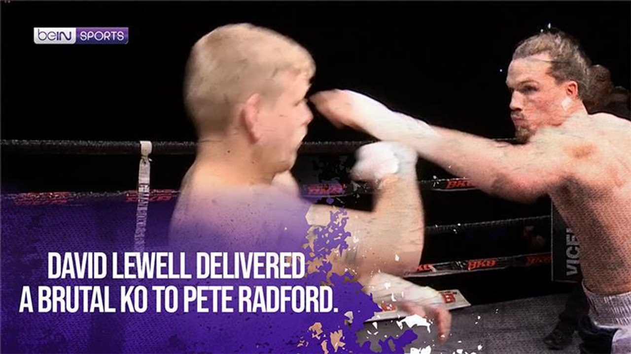 David vs. Goliath: David Lewell delivered a brutal KO to Pete Radford.