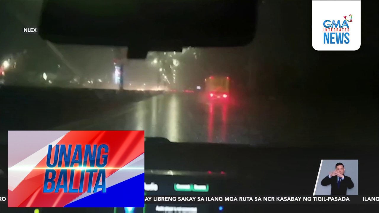 Ilang bahagi ng NLEX at Cagayan, nakaranas ng malakas na ulan dahil sa Bagyong Mirasol | Unang Balita