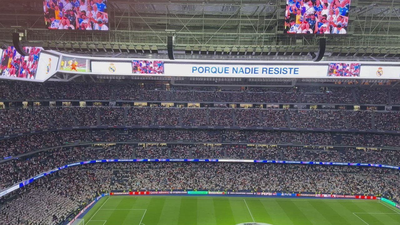 Así sonó el himno del Real Madrid en el primer partido de Champions