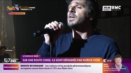 Le bonus RMC : Sur une route corse, ils sont dépannés par Patrick Fiori - 17/09