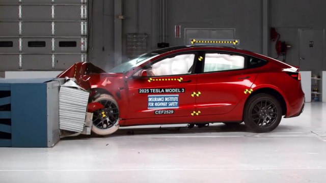 2025 Tesla Model 3 im IIHS-Crashtest – Akzeptable Sicherheit mit Schwächen im Fond