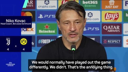 Kovac 'annoyed' Dortmund couldn't see out win at Juventus