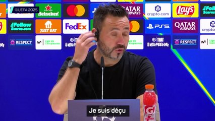 De Zerbi à propos du deuxième pénalty : "C'est honteux"