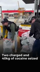 WATCH: Police from the Major Drug Squad seize 40 kilograms of cocaine from a vehicle at a Kalkallo rest area on Tuesday, September 16.