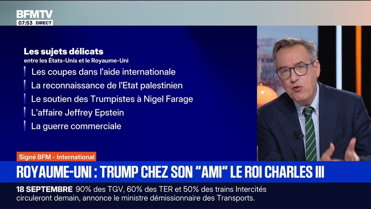 Signé BFM - Donald Trump est arrivé au Royaume-Uni pour sa seconde visite d’État, une première pour un président américain