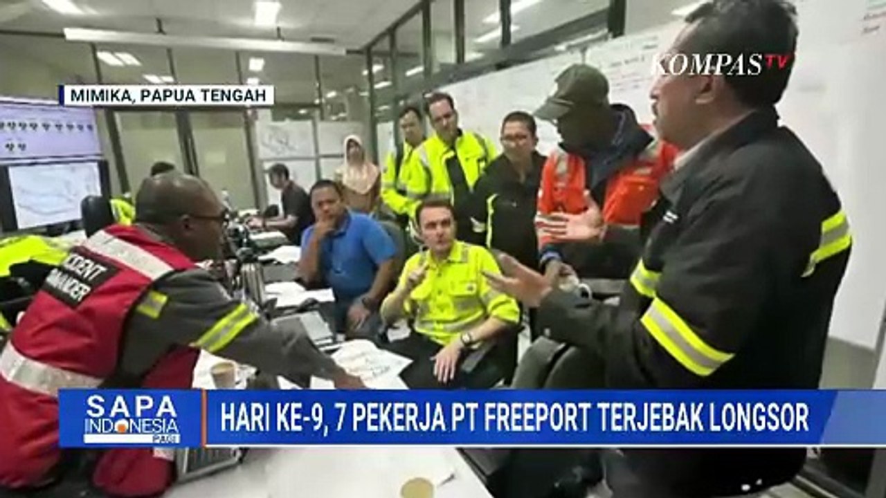 Hari ke-9 Pencarian 7 Pekerja PT Freeport Terjebak Longsor, Lokasi Korban Belum Ditemukan