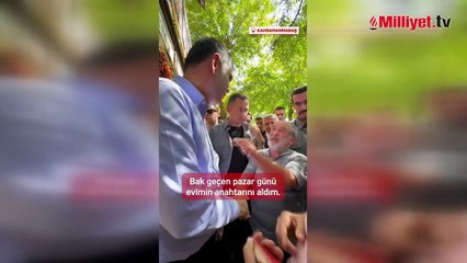 Kahramanmaraşlı Ahmet amca Bakan Kurum'a gözyaşlarıyla teşekkür etti: Pazar günü anahtarımı aldım