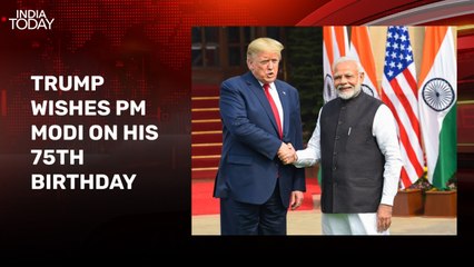 Trump wishes PM Modi on his birthday; Row after BJP's poster on PM Modi's mother