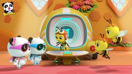 Baby Panda Rescues Honeybee _ Super Rescue Team _ Monster Cartoon _ Kids Cartoon _ BabyBus(720P_HD)