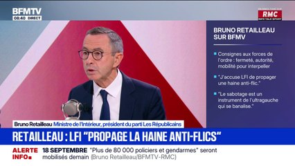 Justice des mineurs: “On n’ose pas faire tomber sur eux une peine de prison”, estime Bruno Retailleau