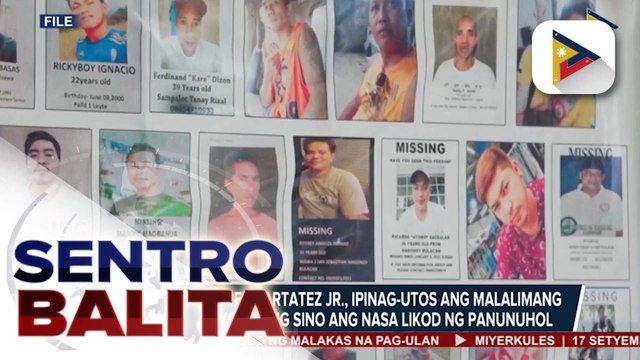 Mag-asawa na umano’y nagtangkang manuhol sa pamilya ng isa sa mga nawawalang sabungero, arestado sa Antipolo City; malalimang imbestigasyon sa kaso ng ‘missing sabungeros’, ipinag-utos | ulat ni Ryan Lesigues