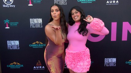 Lilly Singh and Ashley R Singh attend a special red carpet screening of "Doin' It" in Los Angeles