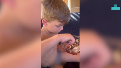 Kid Tries to Show Spice Tolerance but Has to Ask for a Drink