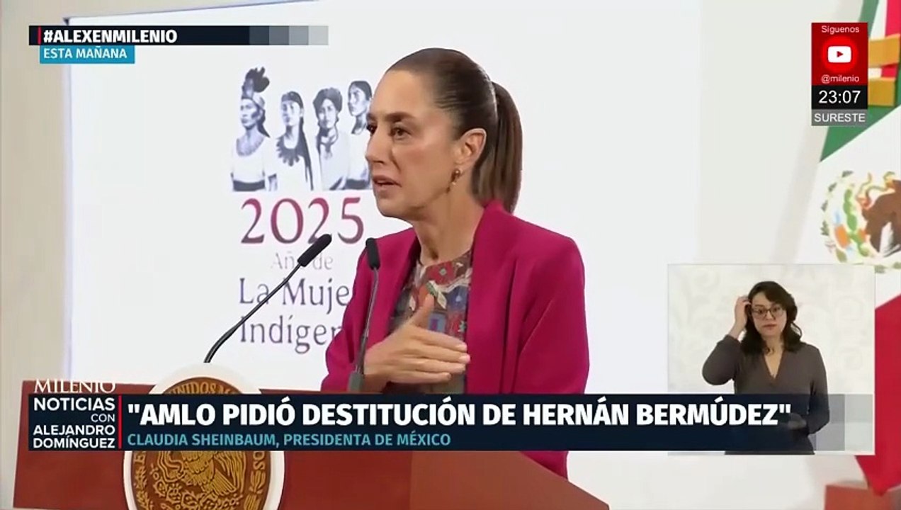 Claudia Sheinbaum revela que AMLO y Adán Augusto buscaron remover a Hernán Bermúdez