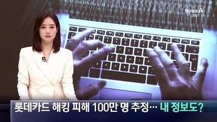 롯데카드 해킹 피해자 100만 명 추정…내 정보도?