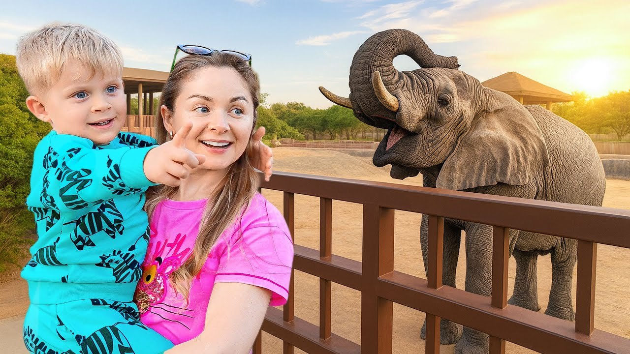 Fun Zoo Day! Diana & Roma’s Family at Emirates Park Zoo Abu Dhabi 🎉