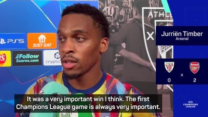 Timber hails super-subs as Arsenal secure opening UCL win