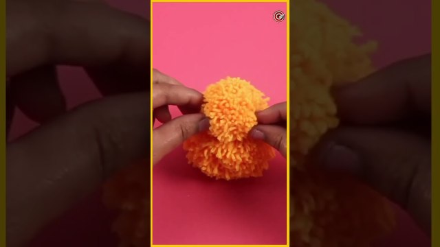 Woolen Chick  How To Make Craft Ideas #shorts #craft #shortsviral #preschool - 1080