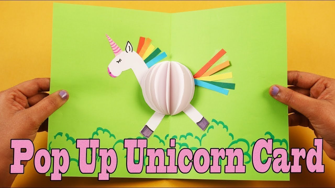 DIY Pop Up Unicorn Card | How To Make a Pop Up Unicorn Card + More Craft Videos