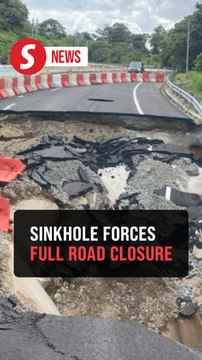 Sinkhole: Full closure of Jalan Gua Musang-Lojing at KM78