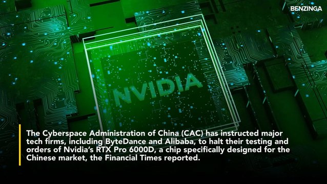 China Bans Nvidia Chip Purchases For Major Tech Firms: NVDA Stock Falls In Wednesday Pre-Market