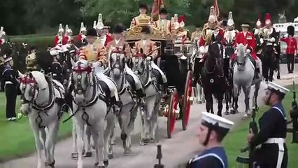 Trump joins King Charles in grand Windsor procession