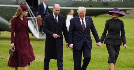 La famille royale britannique accueille Donald Trump à son arrivée au château de Windsor