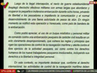Vpdta. Rodríguez denuncia la violación de los derechos a la actividad pesquera por parte de EE. UU.
