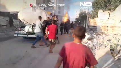 İsrail, Gazze’den kaçan sivilleri taşıyan kamyonu vurdu
