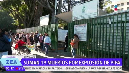 Aumenta a 19 los fallecidos por explosión de pipa en Iztapalapa