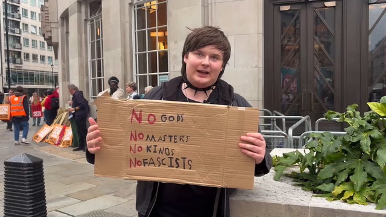 Large crowds of demonstrators gather in central London to protest Trump’s state visit
