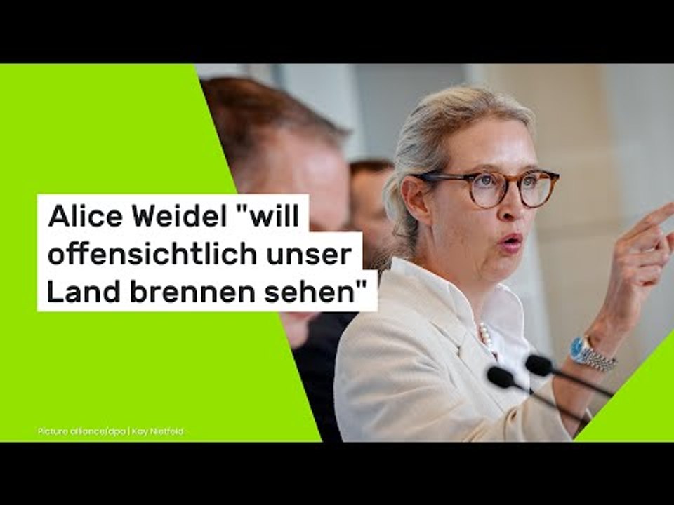 Alice Weidel 'will offensichtlich unser Land brennen sehen' - AfD-Chefin entsetzt mit Merz-Vorwurf