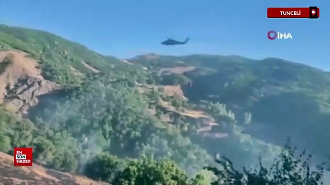 Tunceli'de kırsal alanda yangın: Havadan ve karadan müdahale sürüyor