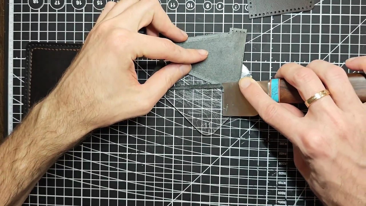 Leather Card Holder Pattern Wallet PDF Sewing Business Men Bifold Card Holder Leather Patterns