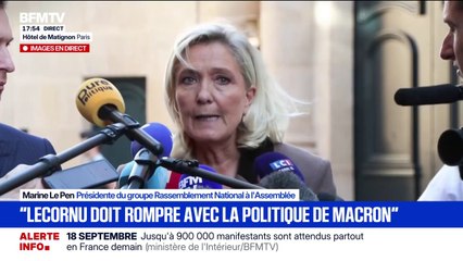 Consultations de Sébastien Lecornu: Marine Le Pen attend de "juger sur pièce", le nouveau Premier ministre