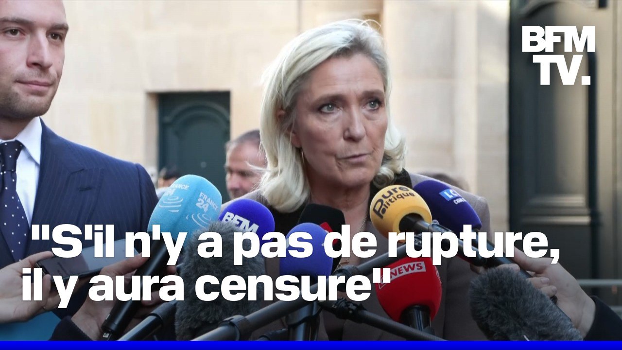 Consultations à Matignon: Les réactions de Marine Le Pen et de Jordan Bardella à la suite de leur recontre avec Sébastien Lecornu