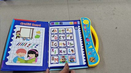 Study Book Intellectual Learning, Interactive Learning Toy for Ages 4plus, Educational Book with Phonetic Learning, Letters, Animals, Numbers