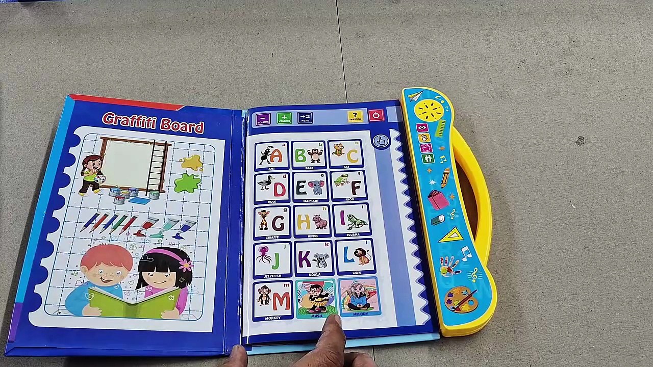 Study Book Intellectual Learning, Interactive Learning Toy for Ages 4plus, Educational Book with Phonetic Learning, Letters, Animals, Numbers