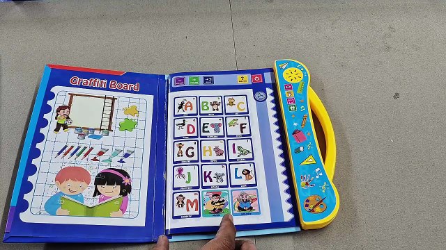Study Book Intellectual Learning, Interactive Learning Toy for Ages 4plus, Educational Book with Phonetic Learning, Letters, Animals, Numbers
