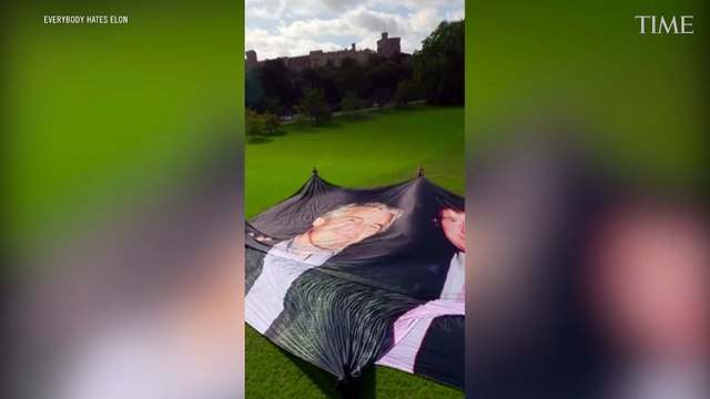 Trump and Epstein Photos Projected Onto Windsor Castle as Protesters Rally Against President’s U.K. State Visit