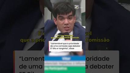 Influenciador do MBL usa roupa de alumínio em audiência sobre Ovnis na Câmara #shorts
