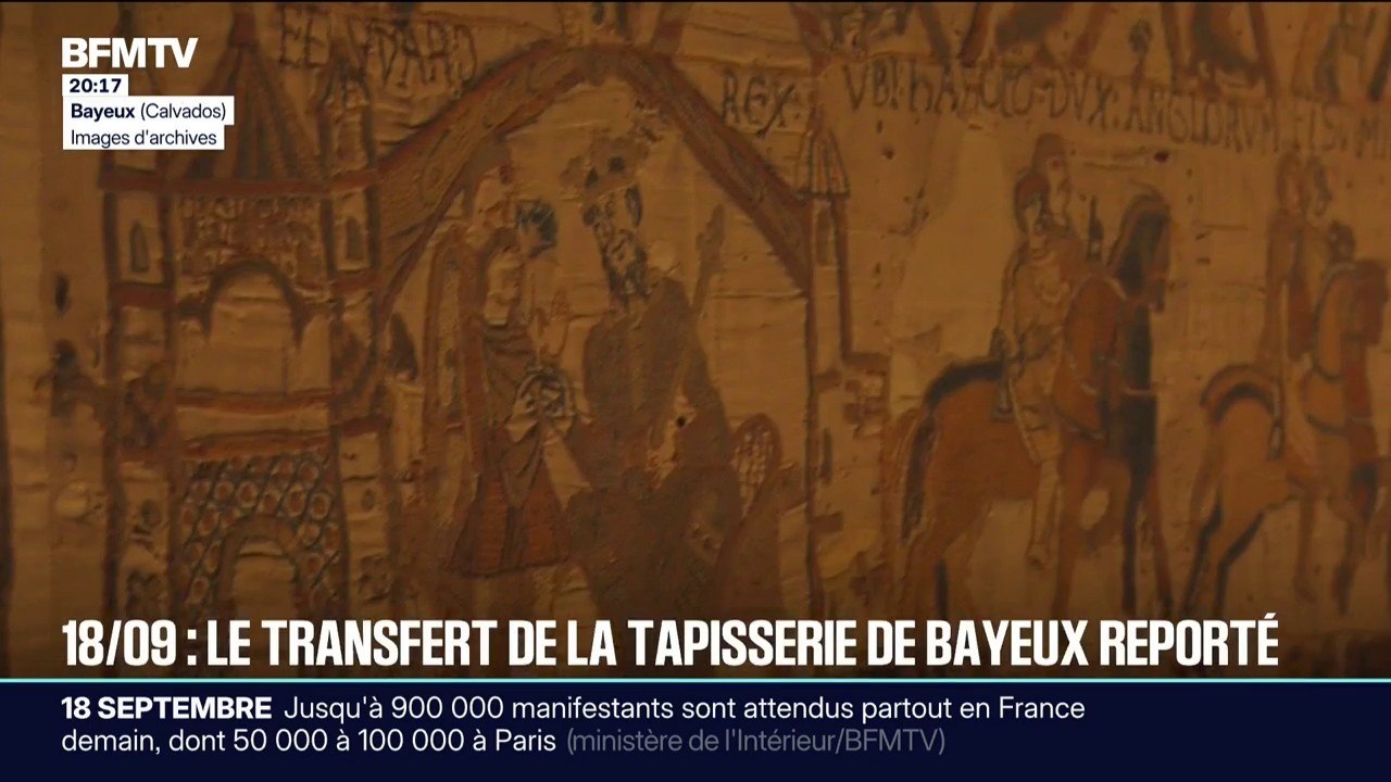 Le transfert de la tapisserie de Bayeux, qui doit être prêtée au Royaume-Uni, finalement reporté