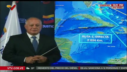 Vpdte. Sec. Diosdado Cabello anuncia captura de una lancha con 3.680 kilos de cocaína