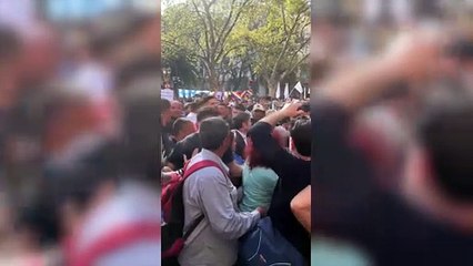 Llegó Kicillof a Avenida de Mayo