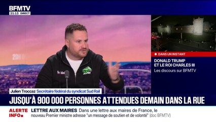 Mobilisation du 18 septembre: "Il faut changer de politique dans ce pays", affirme Julien Troccaz, secrétaire fédéral du syndicat SUD-Rail