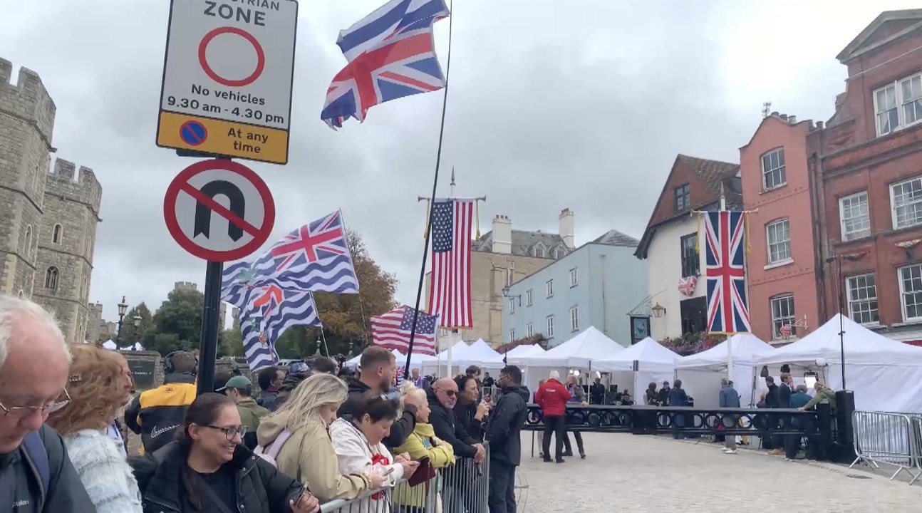 Los muros de Windsor silencian a seguidores de Trump y detractores en su visita de Estado
