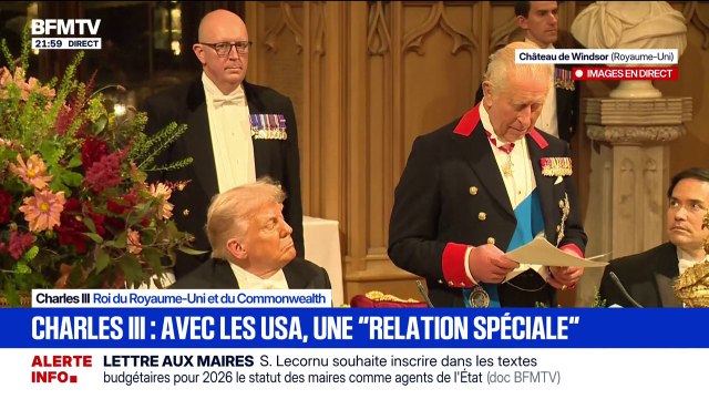 Banquet royal à Windsor avec Donald Trump: Le roi Charles III évoque une relation spéciale avec les États-Unis