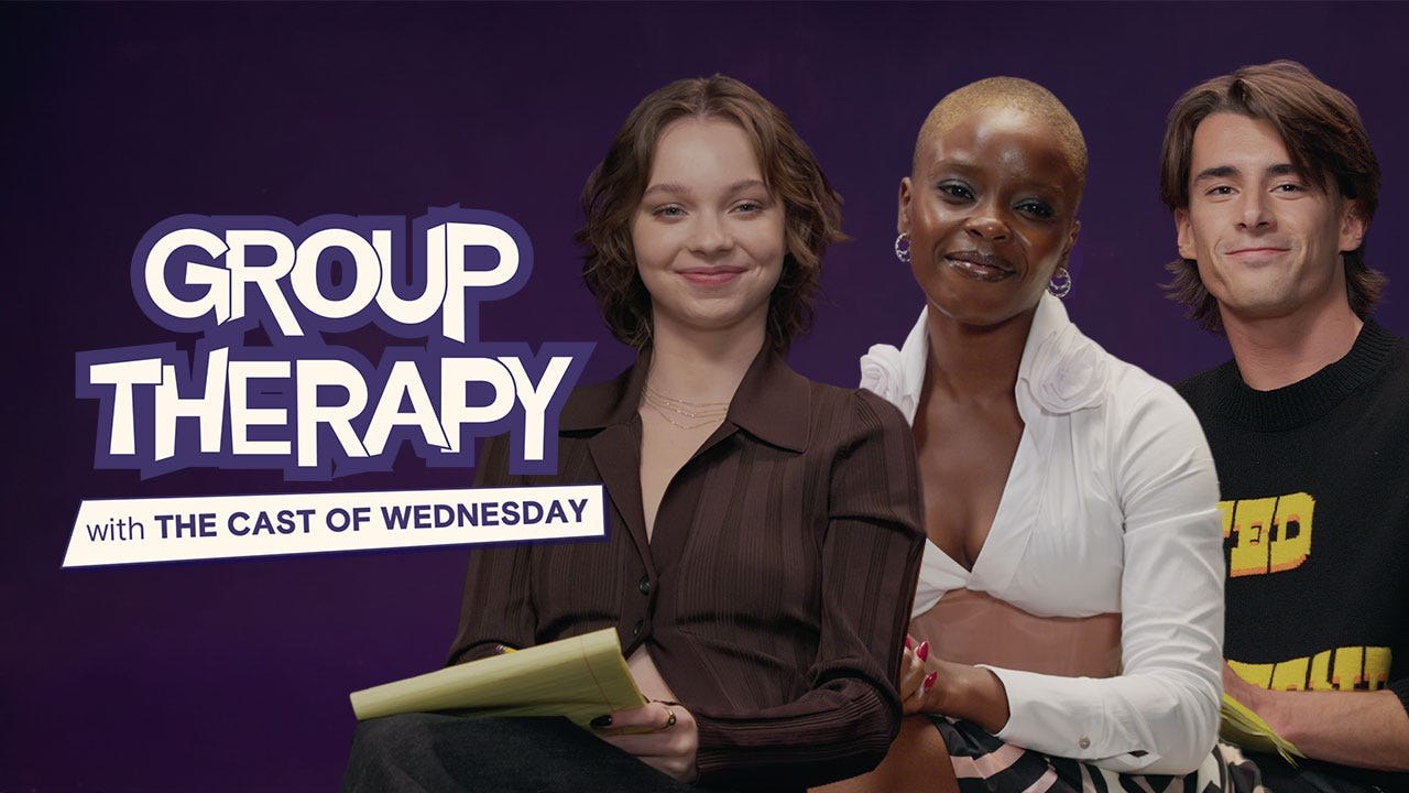 Emma Myers, Joy Sunday & Georgie Farmer Go to 'Wednesday' Group Therapy | Cosmopolitan