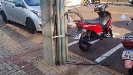 Trabalhador sofre convulsão enquanto arrumava fios cortados por vândalos