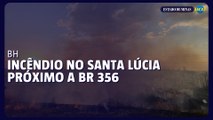 Incêndio no bairro Santa Lúcia em área próxima a BR 356
